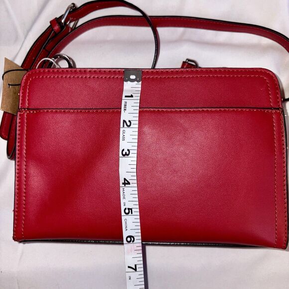 STEVE MADDEN BTilt 2 Crossbody Handbag Purse Red w/ Rhinestone SM Logo NWT - Picture 9 of 9